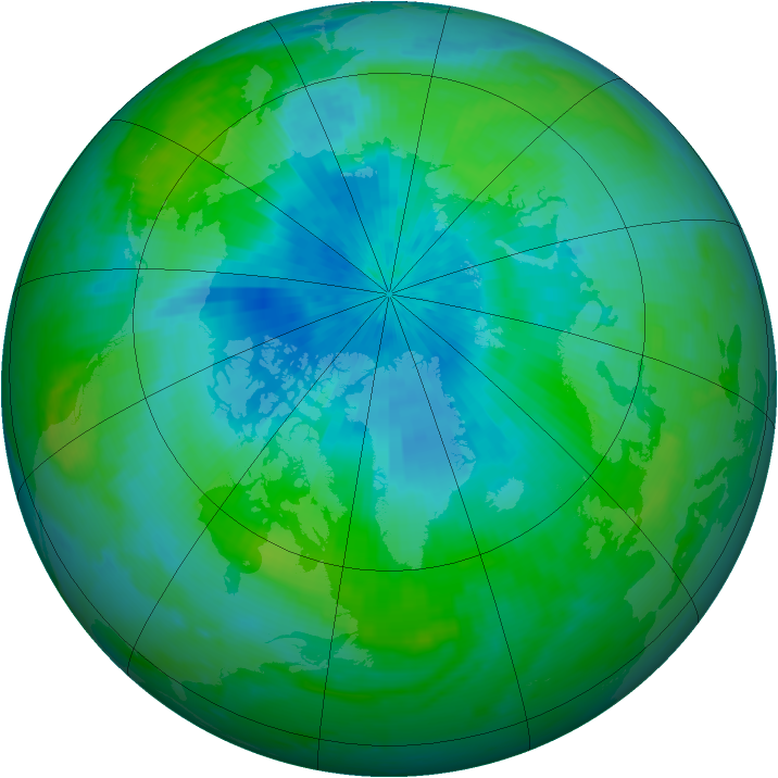 Arctic ozone map for 02 September 2000